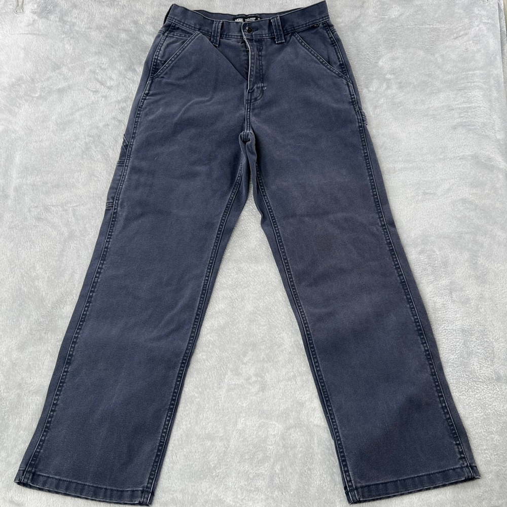 Vans Drill Chore Carpenter Pants 29 Black Men Loose Fit Skate Workwear Canvas
